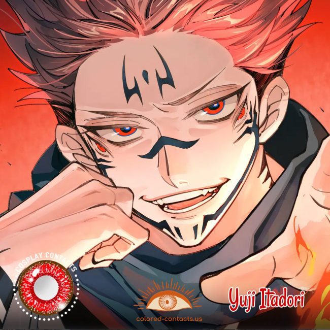 Jujutsu Kaisen : Yuji Itadori Cosplay Contact Lenses