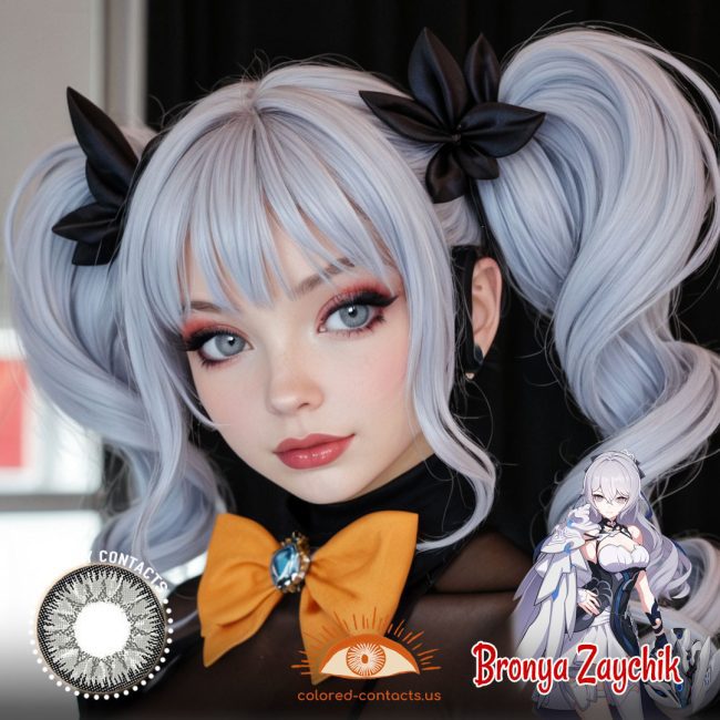 Bronya Zaychik Cosplay Grey Contact Lenses