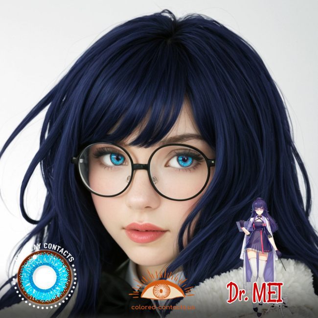 Honkai Impact 3rd: Dr. MEI Cosplay Blue Contact Lenses