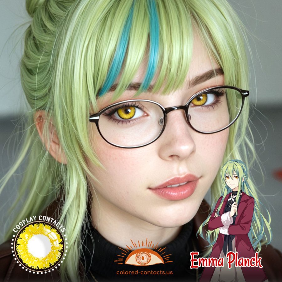 Emma Planck Cosplay Yellow Contact Lenses