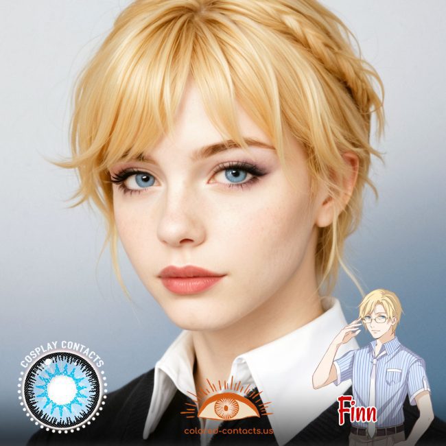 Honkai Impact 3rd: Finn Cosplay Blue Contact Lenses