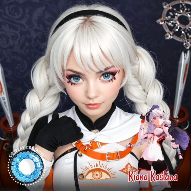 Kiana Kaslana Cosplay Blue Contact Lenses