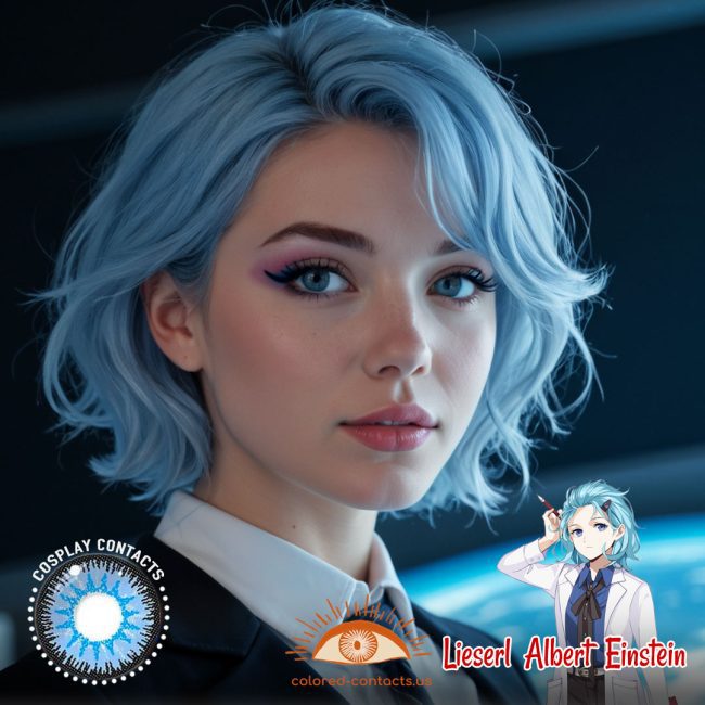 Lieserl Albert Einstein Cosplay Blue Contact Lenses