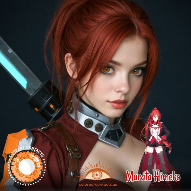 Murata Himeko Cosplay Orange Contact Lenses
