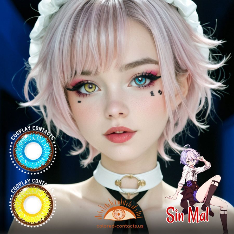 Sin Mal Cosplay Heterochromia Contact Lenses