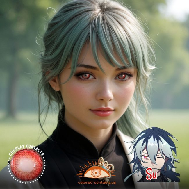 Honkai Impact 3rd: Su Cosplay Red Contact Lenses