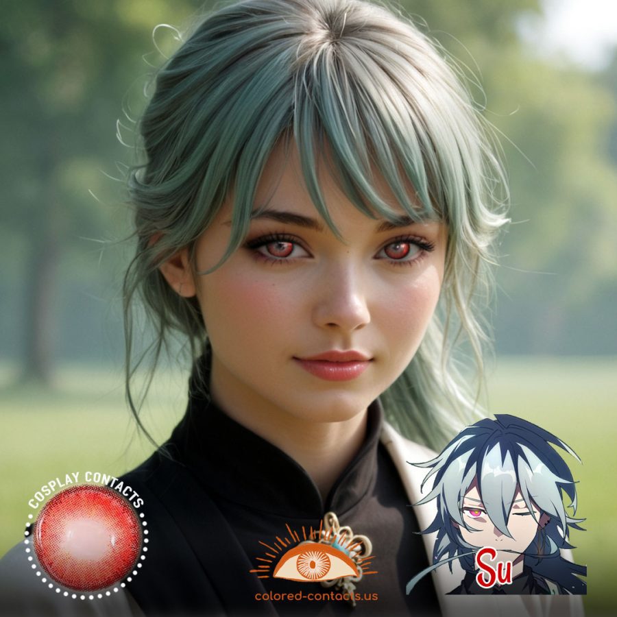 Honkai Impact 3Rd: Su Cosplay Red Contact Lenses