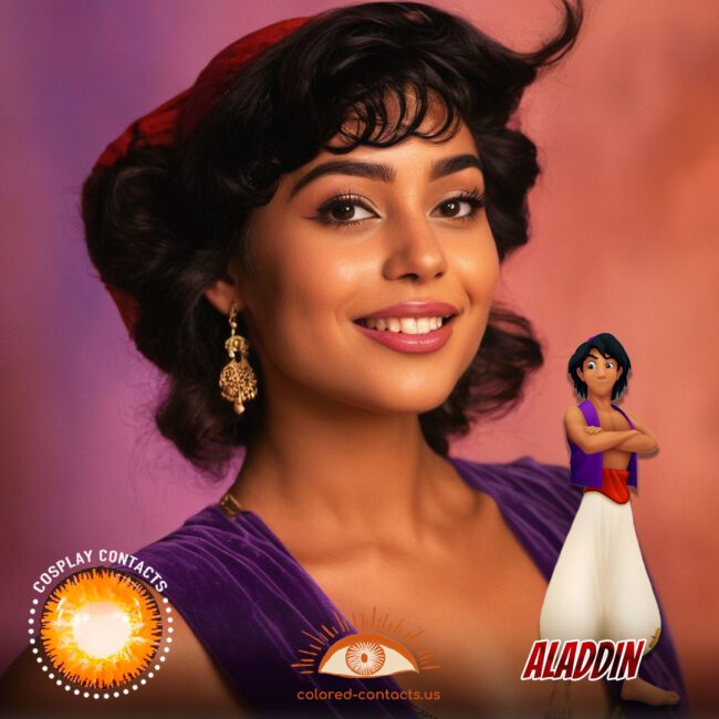Aladdin Cosplay Brown Contact Lenses