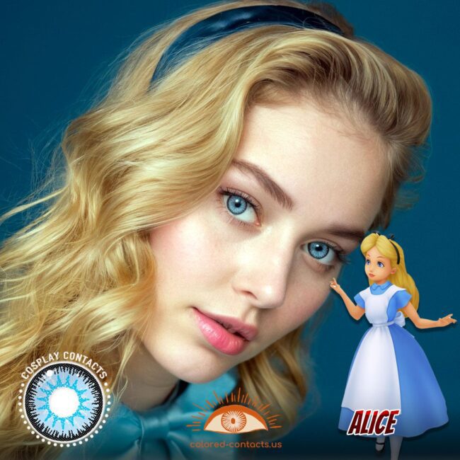 Alice Cosplay Blue Contact Lenses
