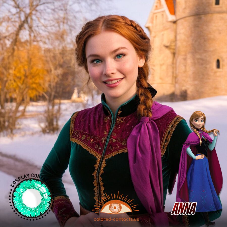 Anna Cosplay Opal Green Contact Lenses