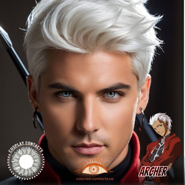 Archer Cosplay Grey Contact Lenses