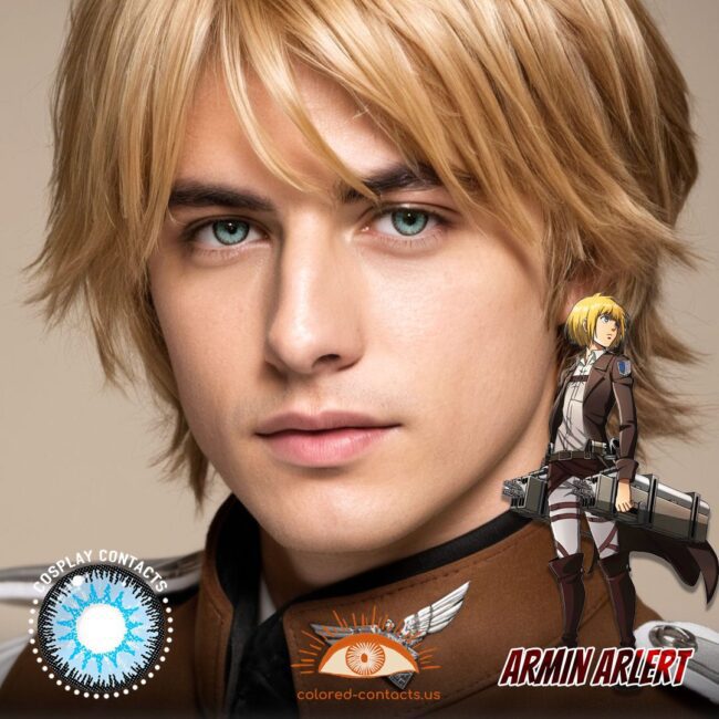 Armin Arlert Cosplay Blue Contact Lenses