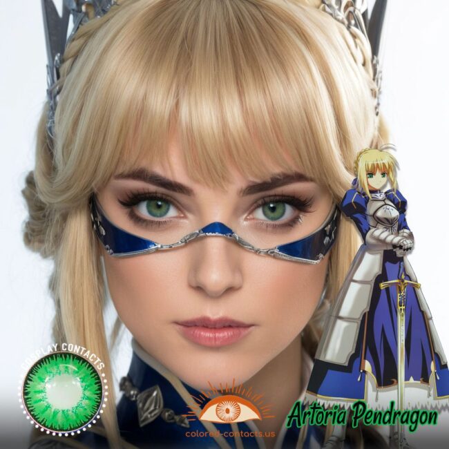 Artoria Pendragon Cosplay Green Contact Lenses