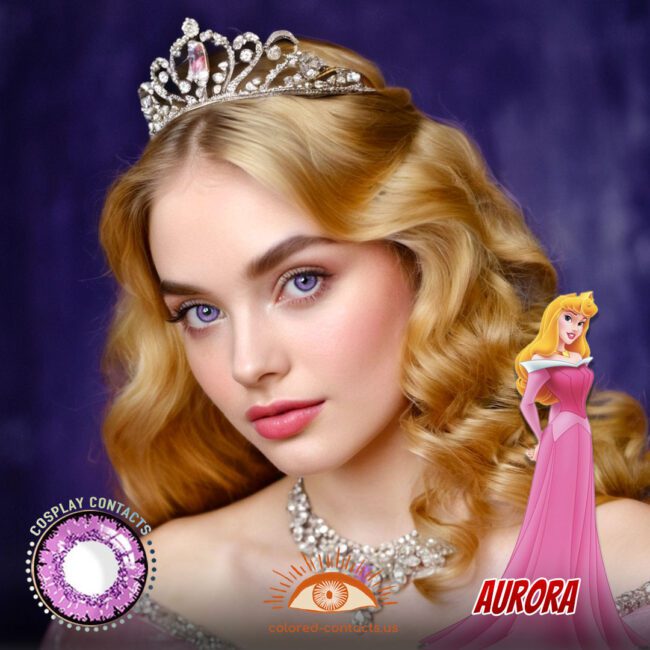 Aurora Cosplay Purple Contact Lenses