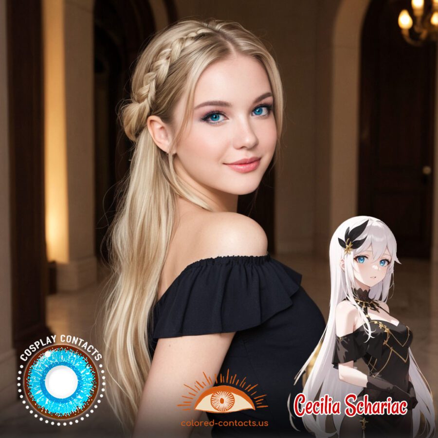 Cecilia Schariac Cosplay Blue Contact Lenses