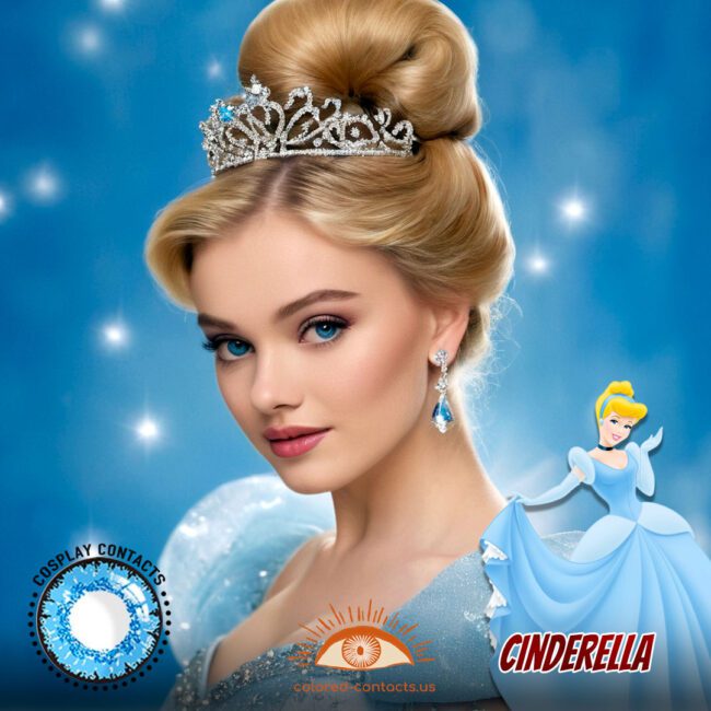 Cinderella Cosplay Blue Contact Lenses