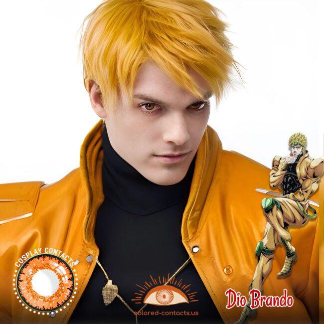 Dio Brando Cosplay Orange Contact Lenses