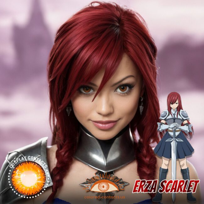 Erza Scarlet Cosplay Brown Contact Lenses