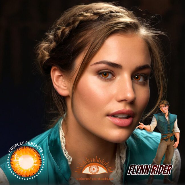 Flynn Rider Cosplay Brown Contact Lenses