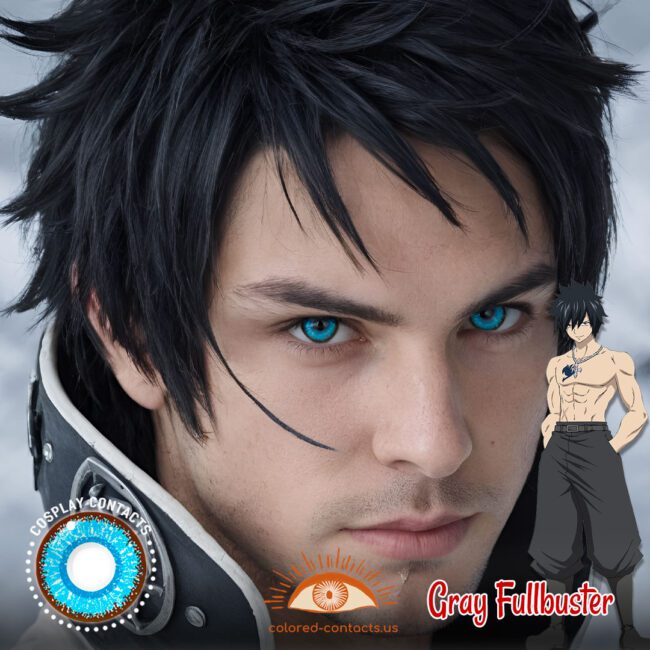 Gray Fullbuster Cosplay Blue Contact Lenses