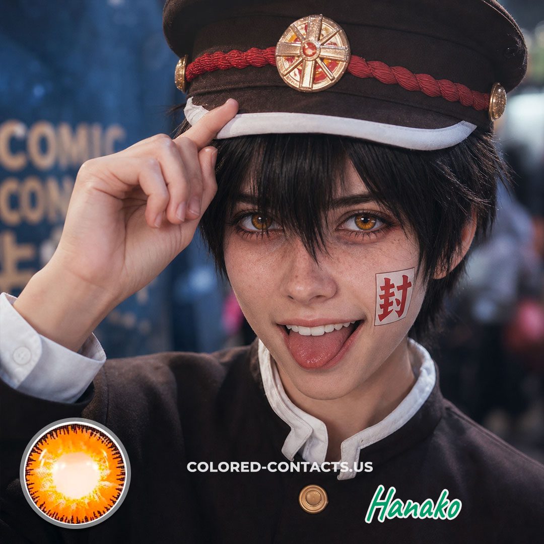 Toilet-Bound Hanako-Kun: Hanako Cosplay Amber Contact Lenses