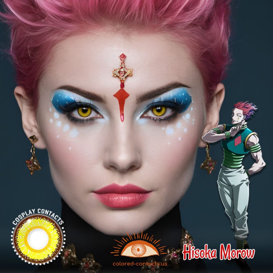 Hunter × Hunter : Hisoka Morow Cosplay Yellow Contact Lenses - Image 3