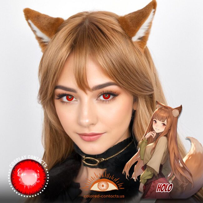 Holo Cosplay Red Contact Lenses