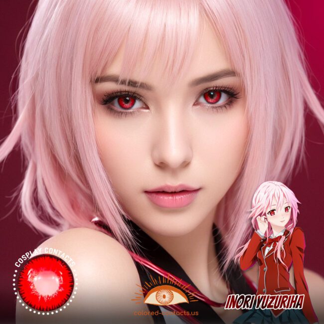 Inori Yuzuriha Cosplay Red Contact Lenses