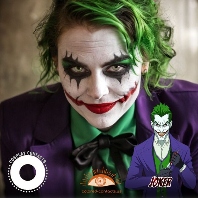 Batman: Joker Cosplay White Contact Lenses