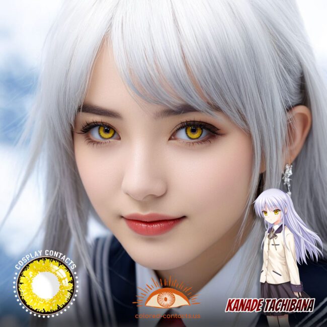 Kanade Tachibana Cosplay Yellow Contact Lenses