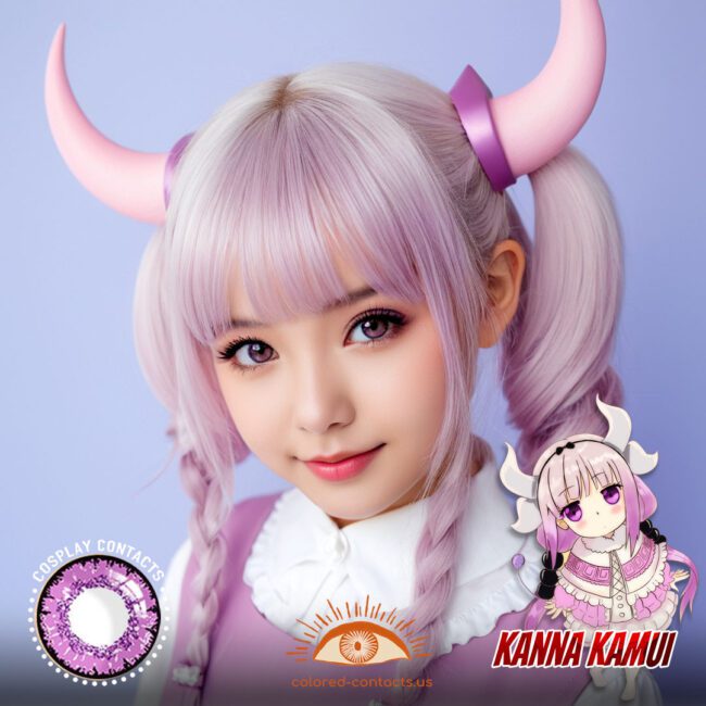 Kanna Kamui Cosplay Violet Contact Lenses