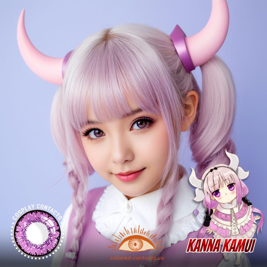 Kanna Kamui Cosplay Violet Contact Lenses