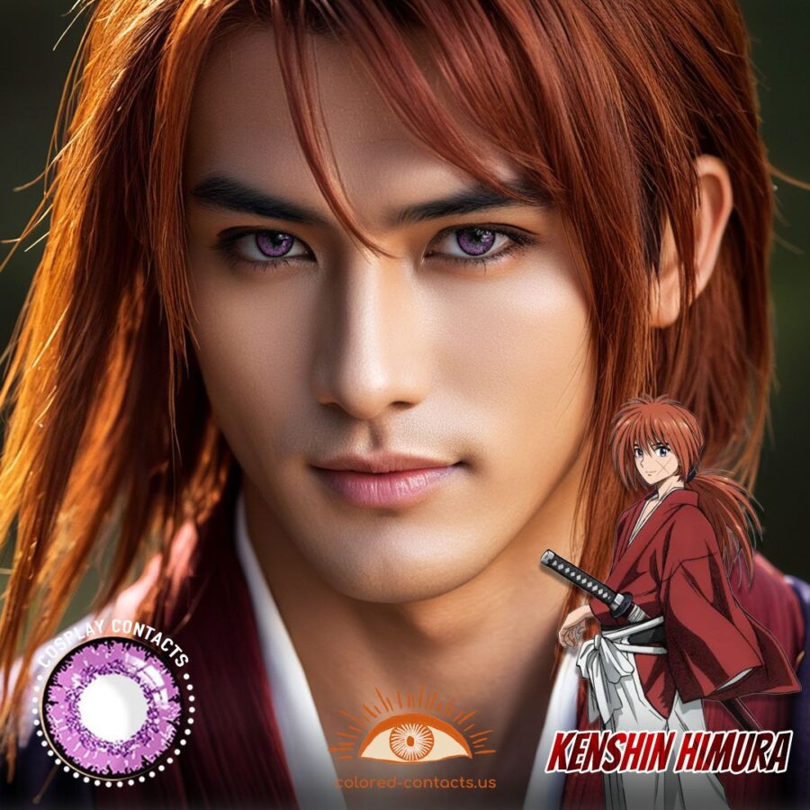 Kenshin Himura Cosplay Violet Contact Lenses