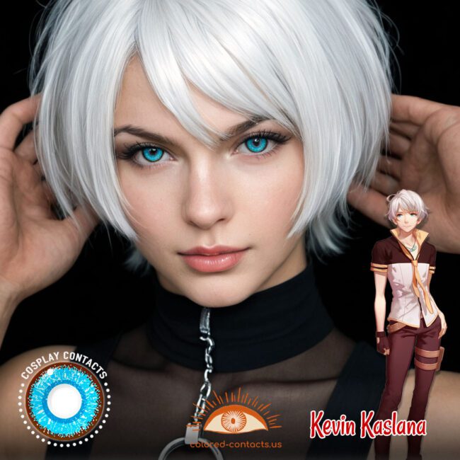 Kevin Kaslana Cosplay Blue Contact Lenses