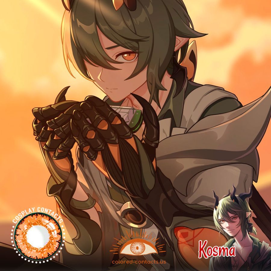 Honkai Impact 3Rd: Kosma Cosplay Orange Contact Lenses - Image 3