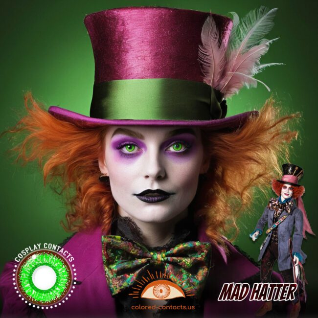Mad Hatter Cosplay Green Contact Lenses