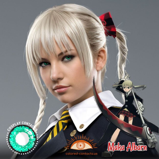 Maka Albarn Cosplay Opal Green Contact Lenses