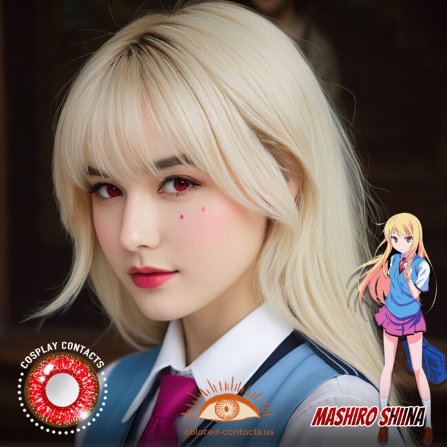 Mashiro Shiina Cosplay Red Contact Lenses