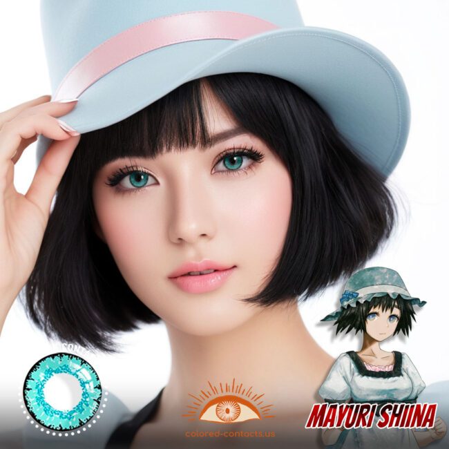 Mayuri Shiina Cosplay Blue Contact Lenses