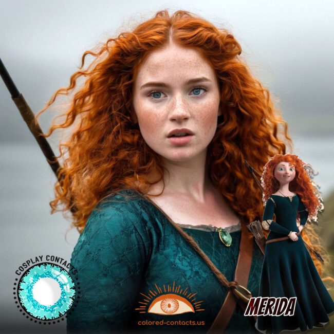 Merida Cosplay Blue Contact Lenses