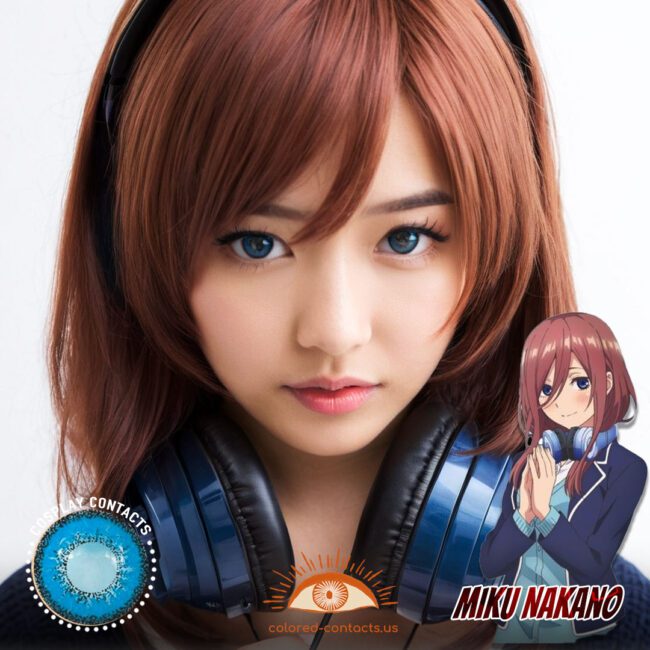 Miku Nakano Cosplay Blue Contact Lenses