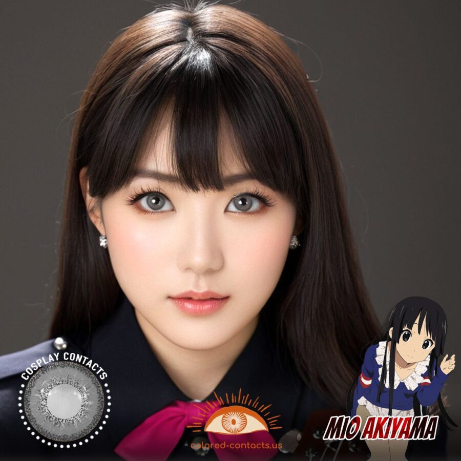 Mio Akiyama Cosplay Grey Contact Lenses