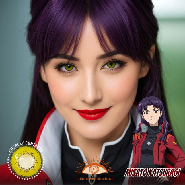 Misato Katsuragi Cosplay Brown Contact Lenses