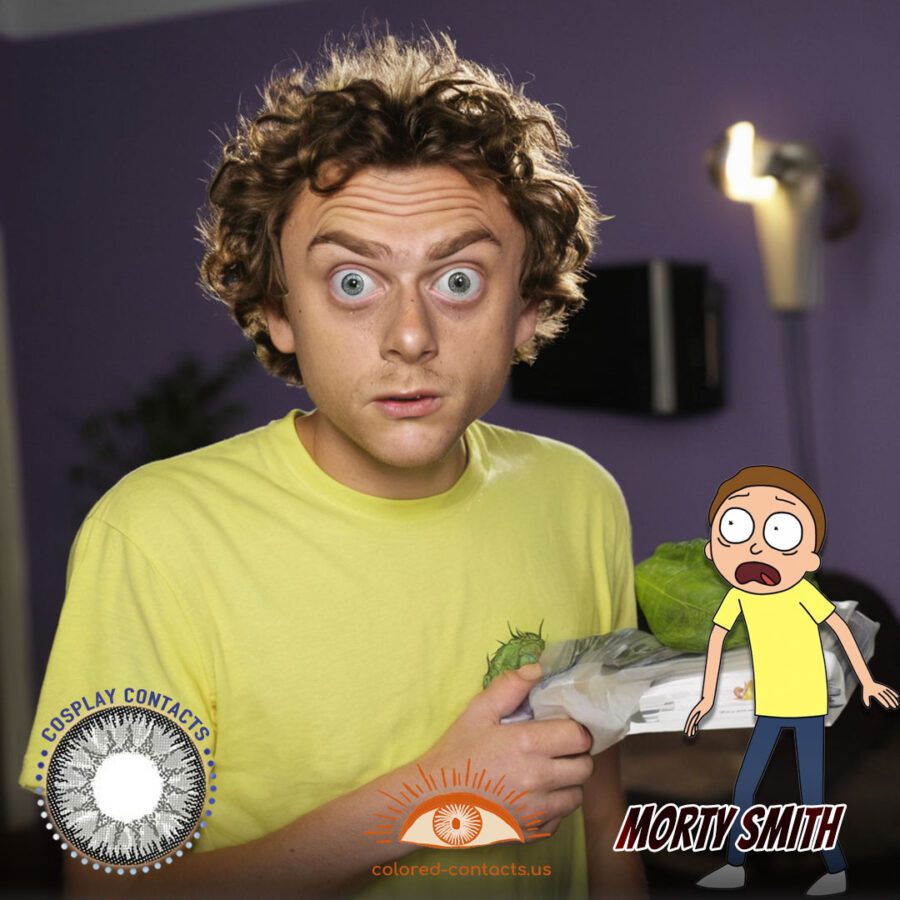 Morty Smith Cosplay Grey Contact Lenses