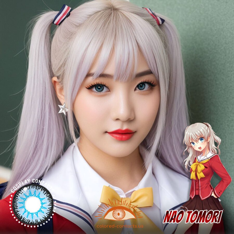 Nao Tomori Cosplay Blue Contact Lenses