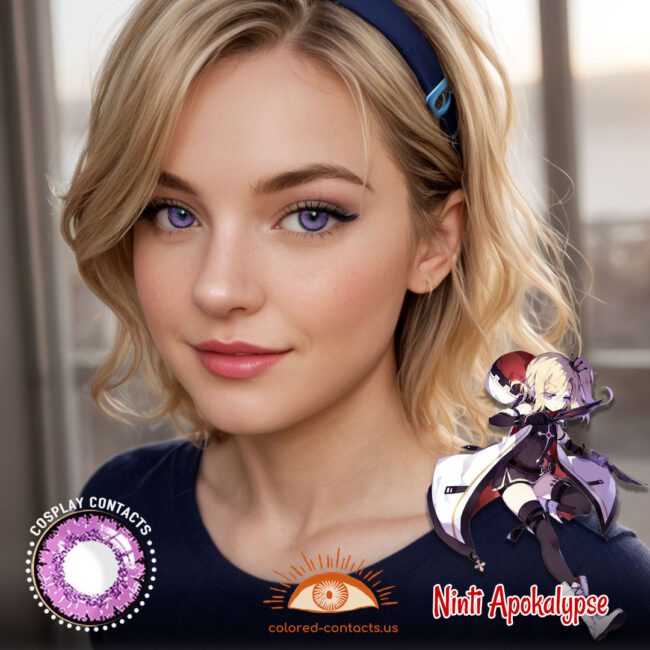 Ninti Apokalypse Cosplay Purple Contact Lenses