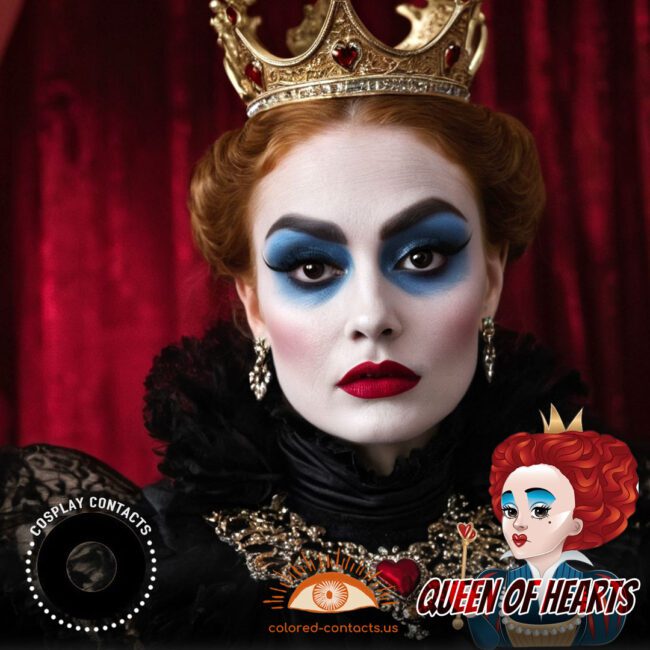 Queen Of Hearts Cosplay Black Contact Lenses