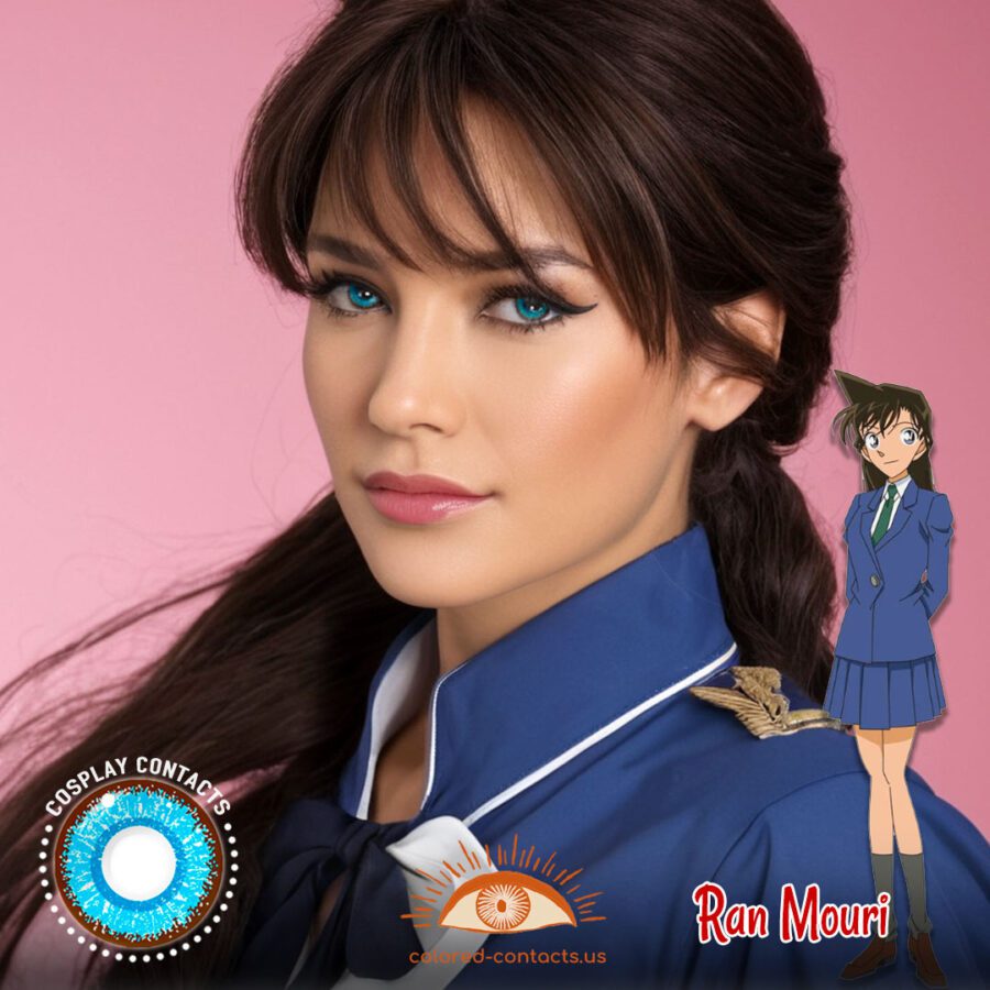 Ran Mouri Cosplay Blue Eye Contact Lenses