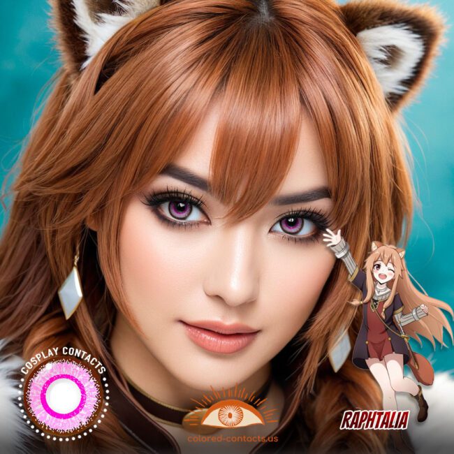 Raphtalia Cosplay Pink Contact Lenses