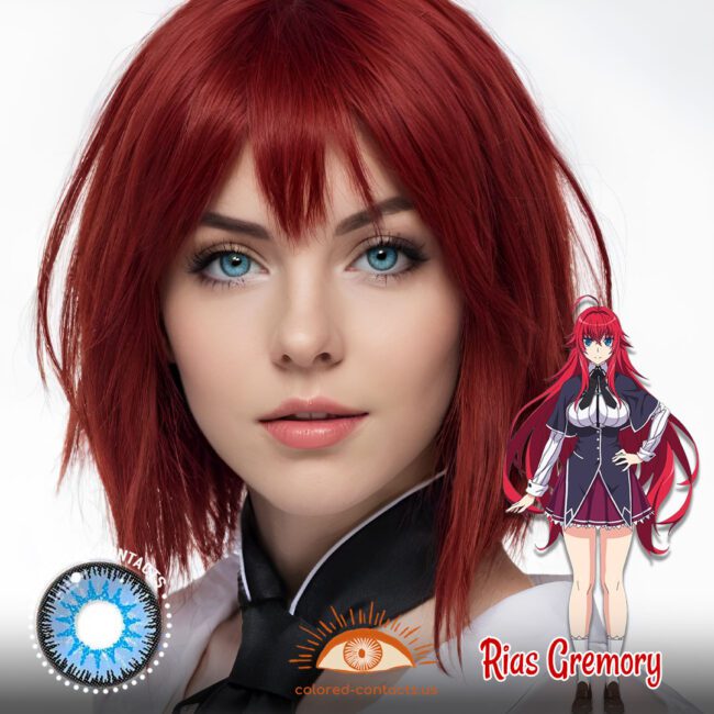 Rias Gremory Cosplay Blue Contact Lenses